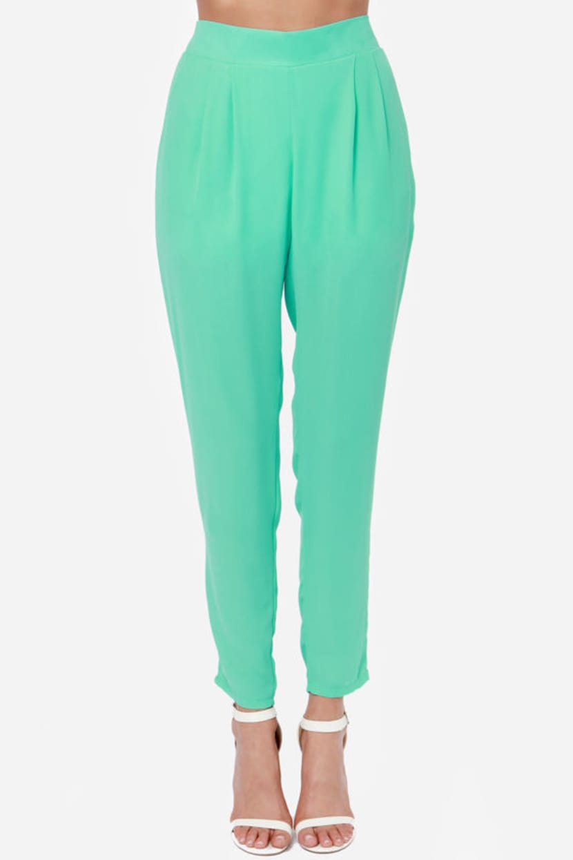 Cute Mint Green Pants - Slouch Pants - Harem Pants - Mint Pants - $48.00 - Lulus Cute Mint Green Pants - Slouch Pants - Harem Pants - Mint Pants - $48.00 - Lulus