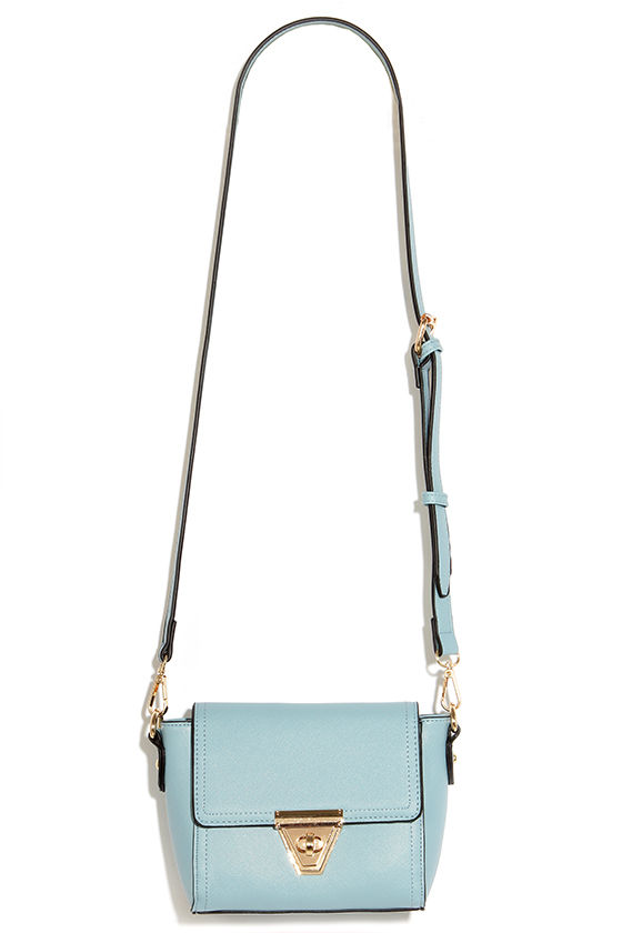 blue and gold purse