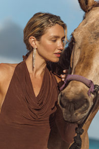 See Me Glowing Gold Fringe Drop Earrings 1