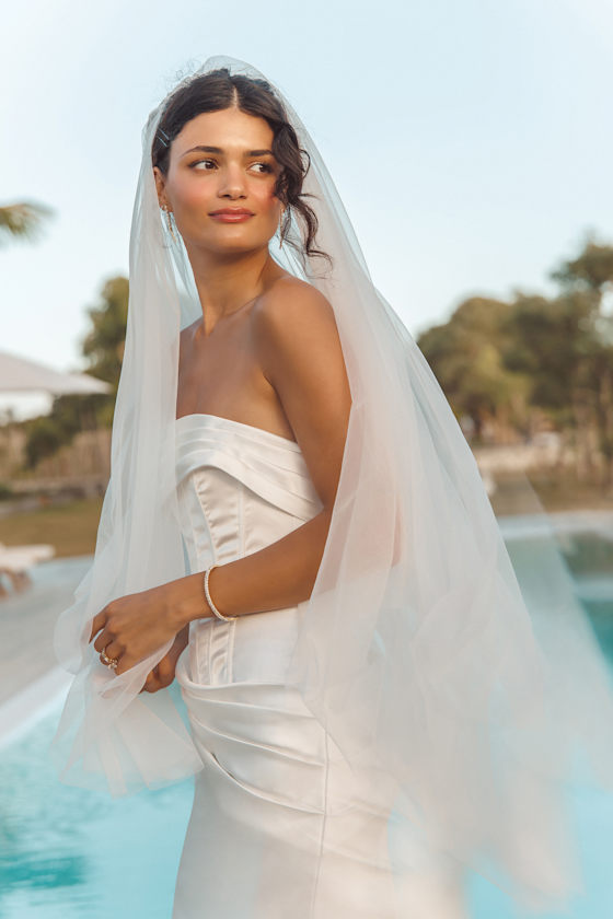 White Tulle Veil - Tulle Wedding Veil - Tulle Bridal Veil - Lulus