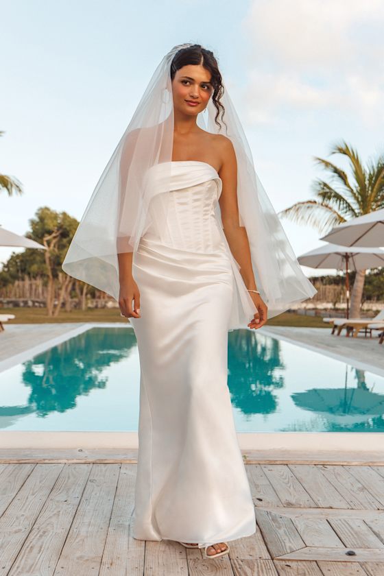 Forever Promise White Tulle Veil 2