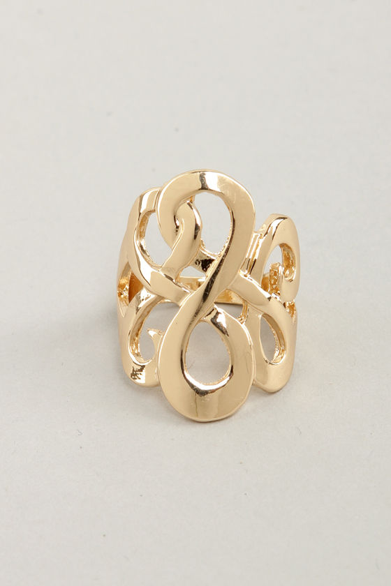 Gorgeous Gold Ring - Ornate Ring - $9.00 - Lulus