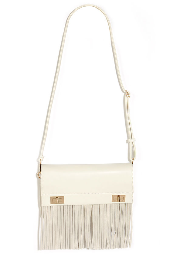 black and cream purse