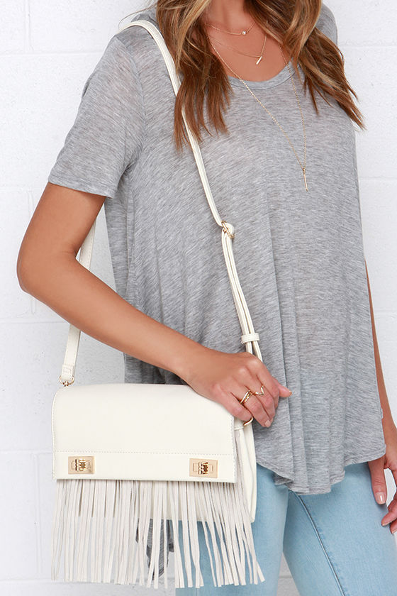 cream mini purse
