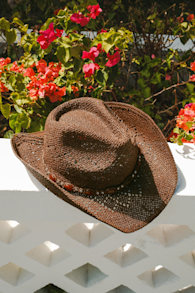 Western Ways Brown Woven Wire-Brimmed Western Hat 1