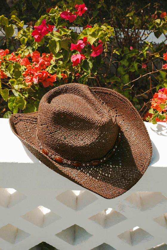 Western Ways Brown Woven Wire-Brimmed Western Hat 1