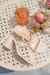 Addien White High Heel Sandals 1