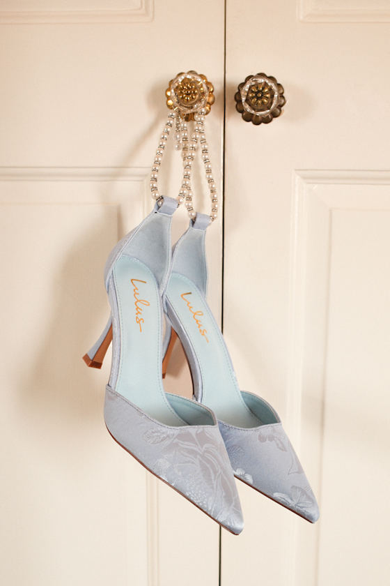 Katie Baby Blue Satin Pearl Pointed-Toe Ankle Strap Pumps 1