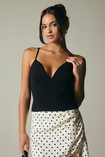 Sable Black Cropped Tank Top 1
