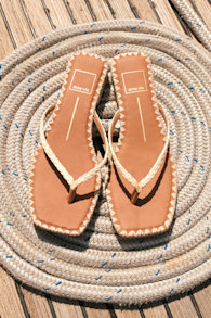 Barty Light Natural Raffia Flip Flop Sandals 1