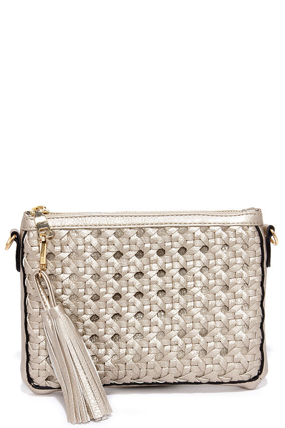 Gold Clutch - Woven Clutch - Vegan Clutch - $32.00 - Lulus
