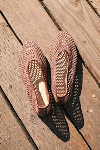 Marta Chocolate Woven Ballet Flats 1
