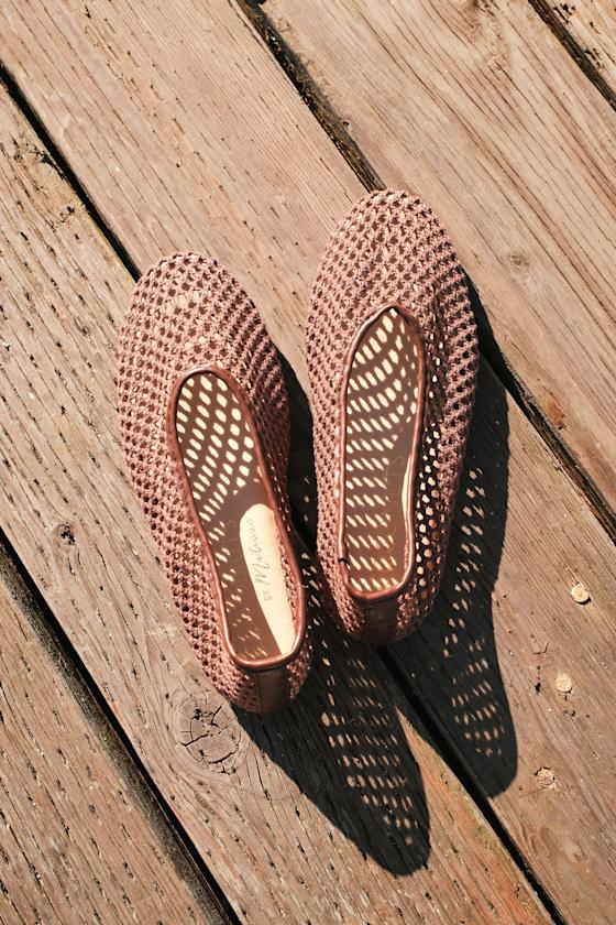 Marta Chocolate Woven Ballet Flats 1