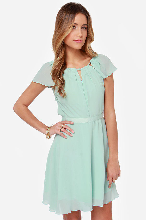 Beautiful Mint Dress - Mint Blue Dress - Backless Dress - $60.00 - Lulus