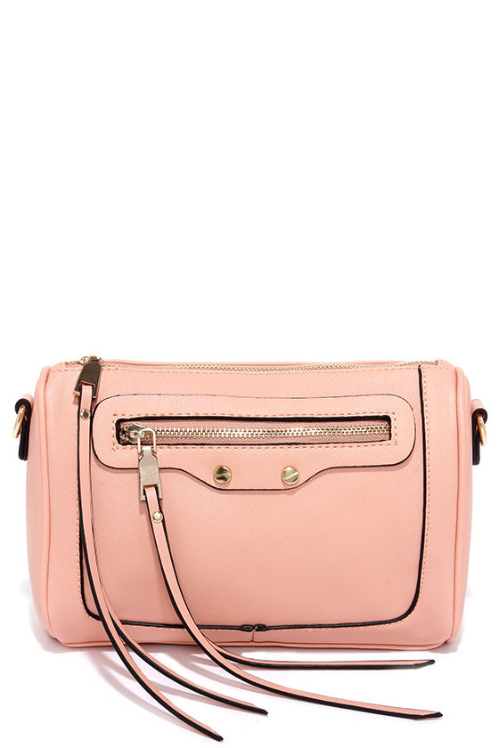 blush leather purse