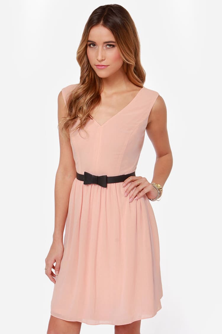 strapless open back dress Zora Twist Dress (Pink)– UsTrendy