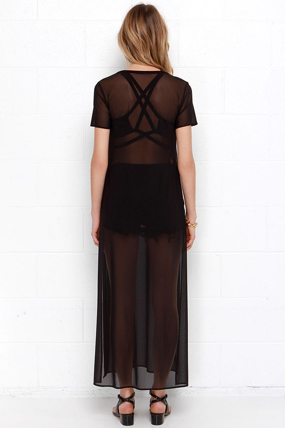 mesh maxi top