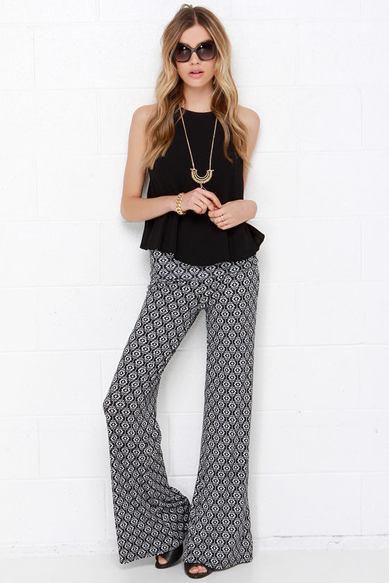 flare pants with print