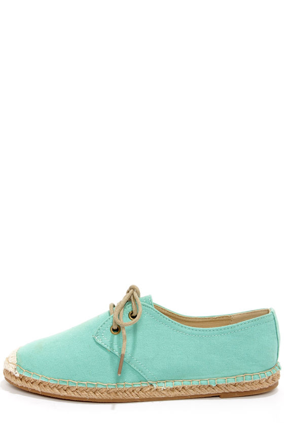mint colored flats