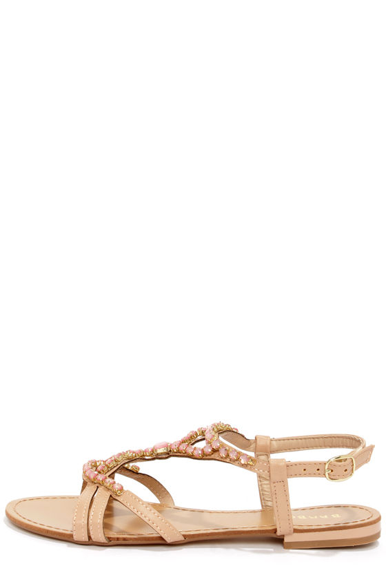 nude sparkle sandals
