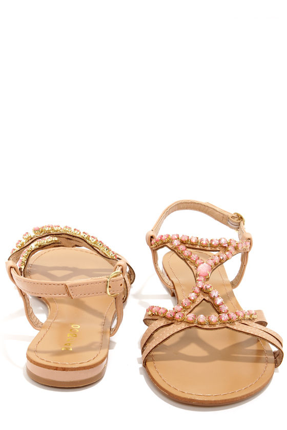 jeweled strappy sandals