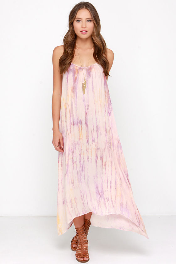 pink tie dye dress