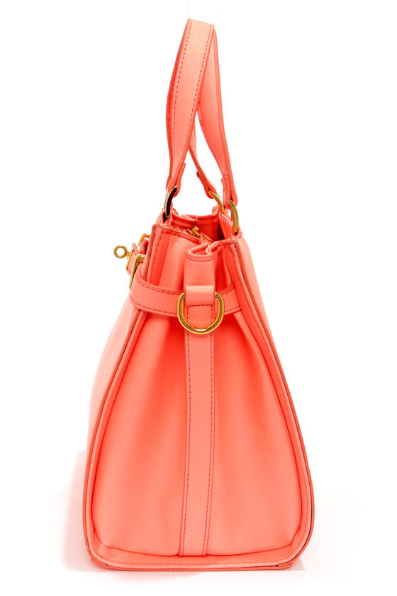 Bright and Early Neon Coral Purse