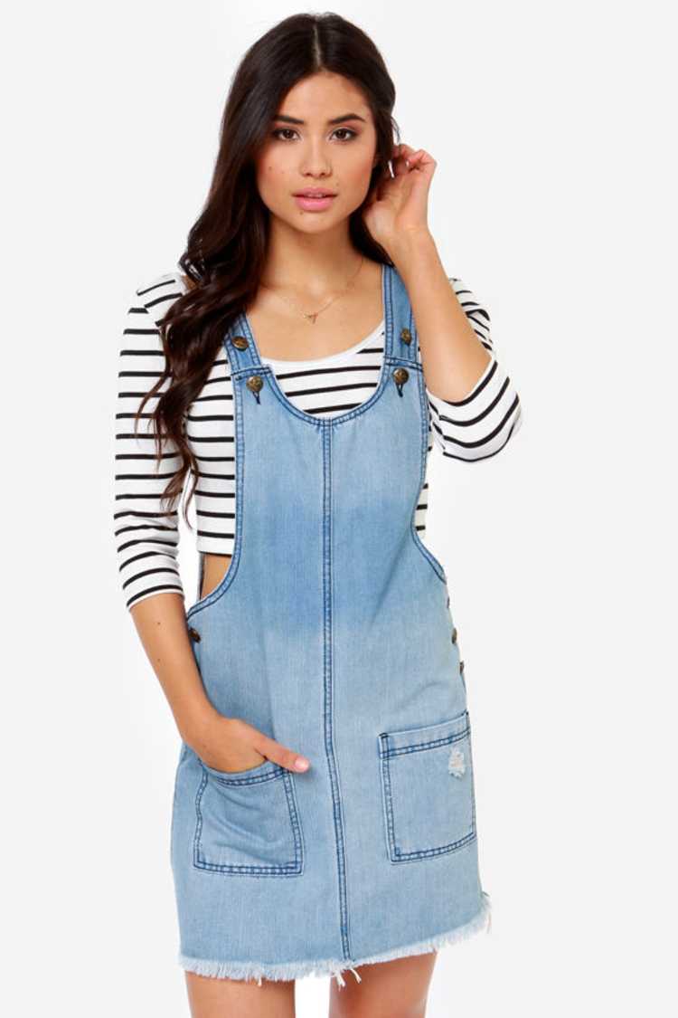 Others Follow Andrea - Denim Dress - Overall Dress - $55.00 - Lulus