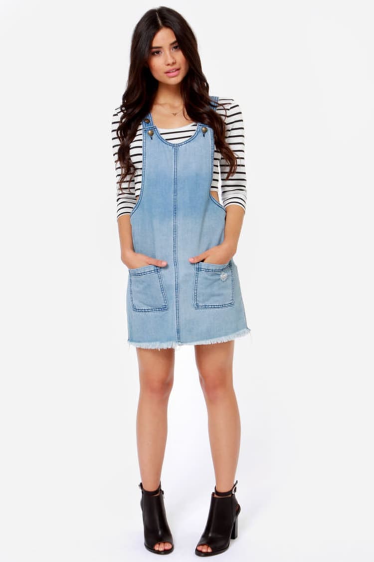 Others Follow Andrea - Denim Dress - Overall Dress - $55.00 - Lulus