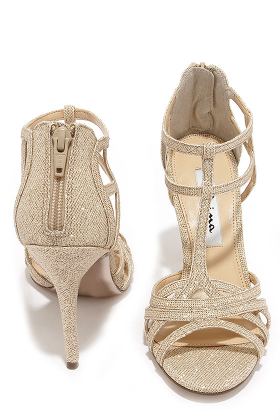 nina gold heels