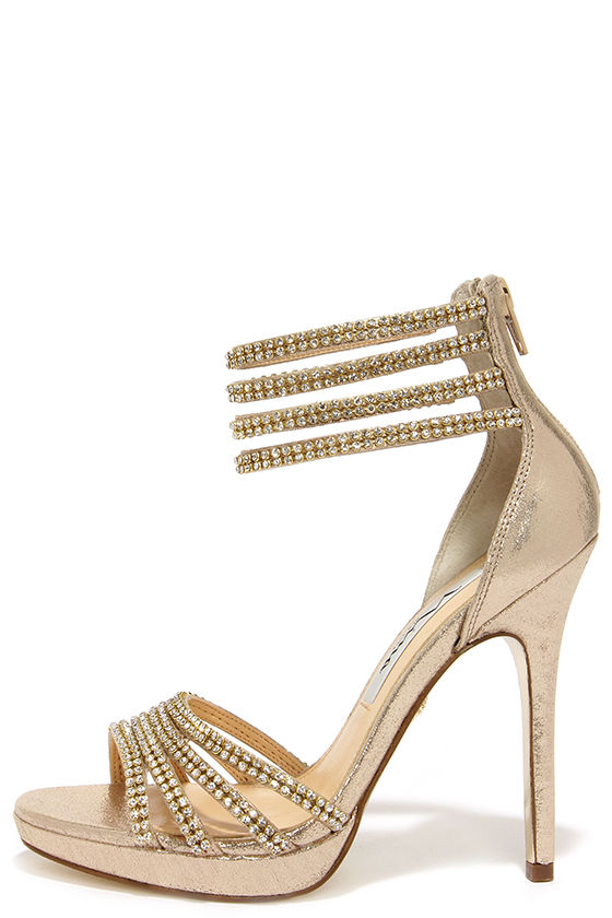 nina rhinestone heels