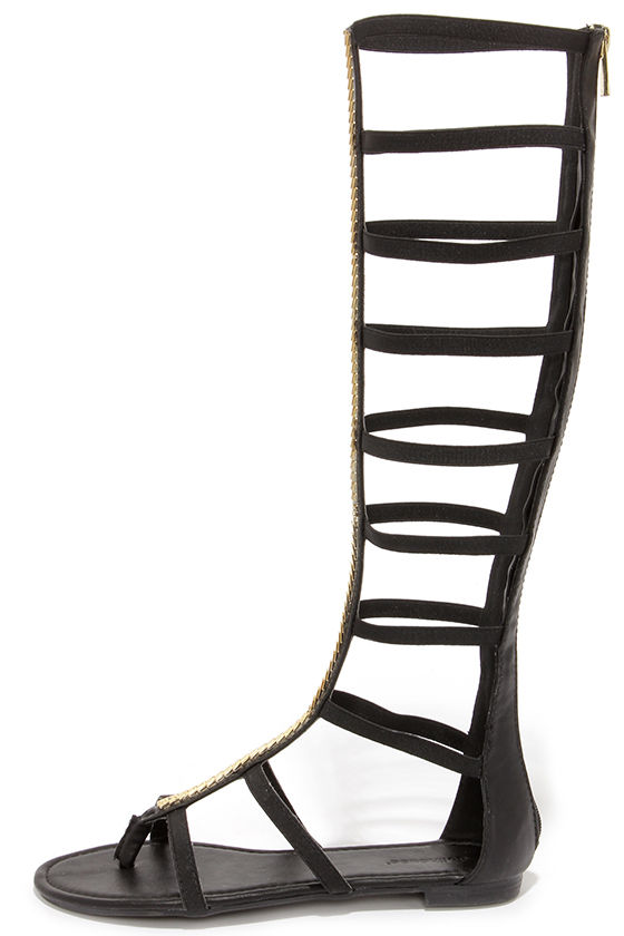 tall white gladiator sandals
