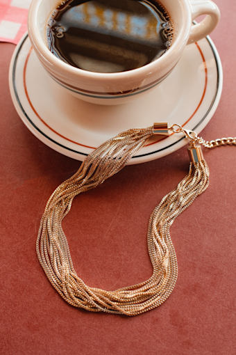 Ariadne Gold Chunky Layered Necklace 1