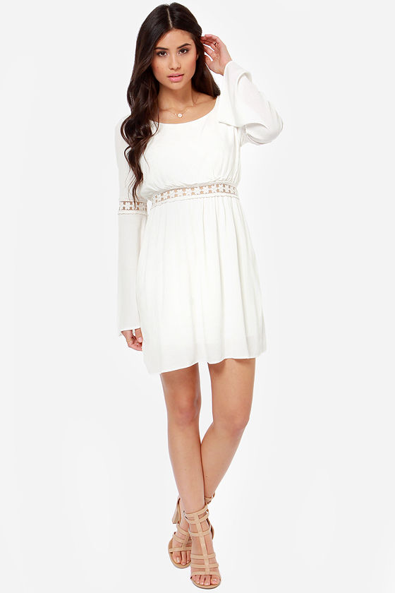 ivory lace boho dress