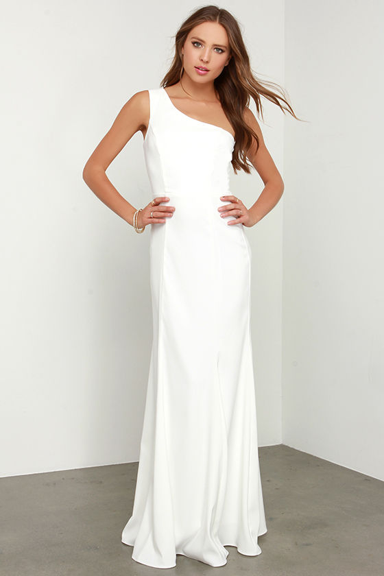 white ivory maxi dress