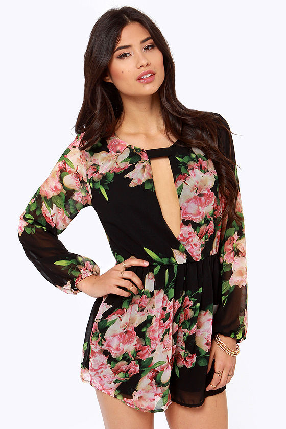 flower romper dress