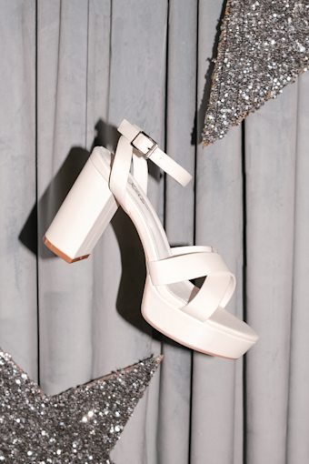 Selah Ivory Ankle Strap Heels 7