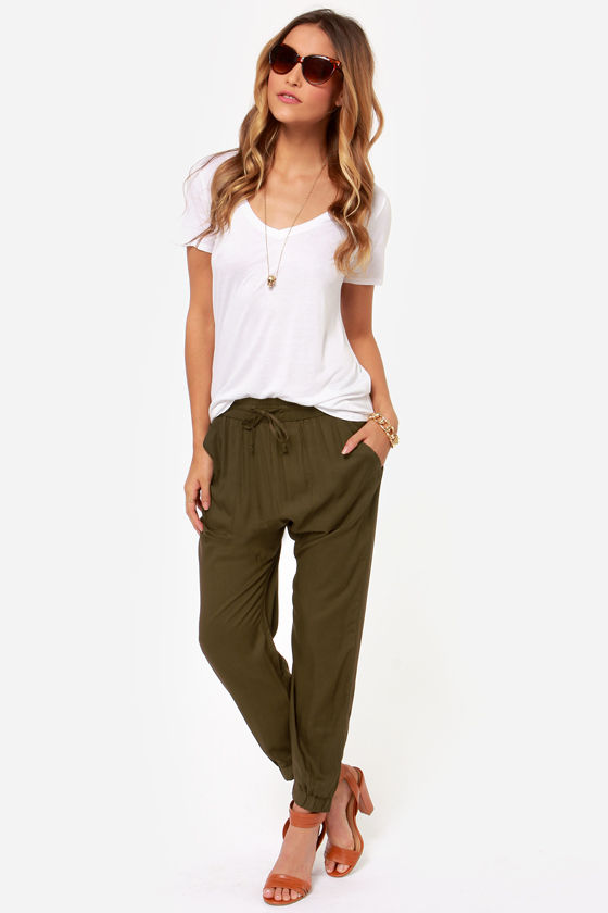 Obey Outsider Olive Green Harem Pants