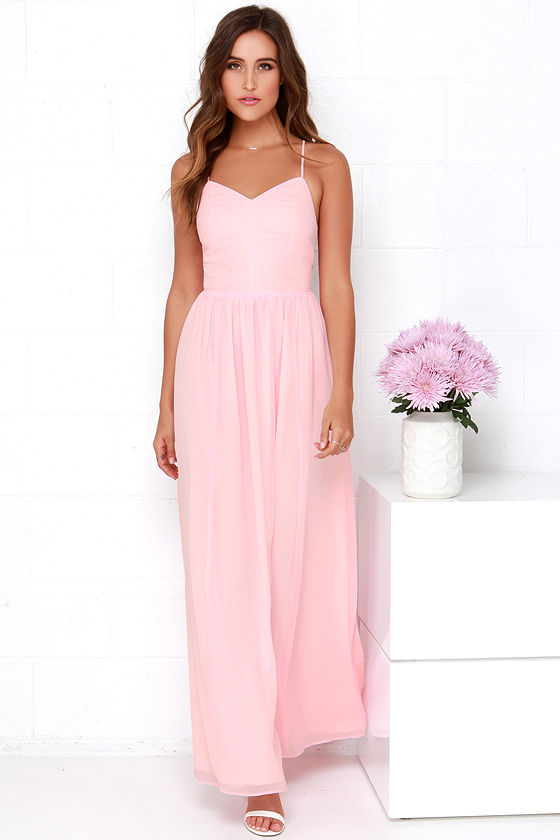 light pink maxi