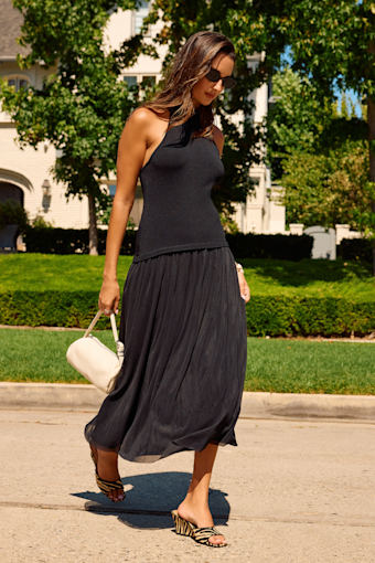 Drusilla Black Drop Waist Midi Dress 1