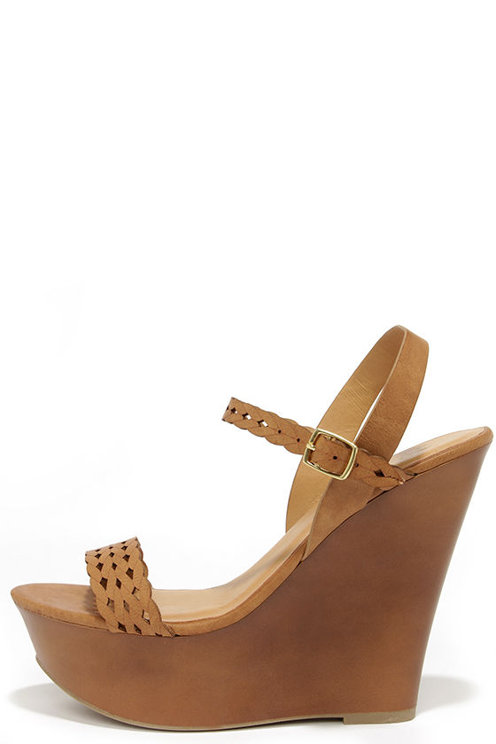 Cute Tan Wedges - Platform Wedges - Wedge Sandals - $25.00 - Lulus