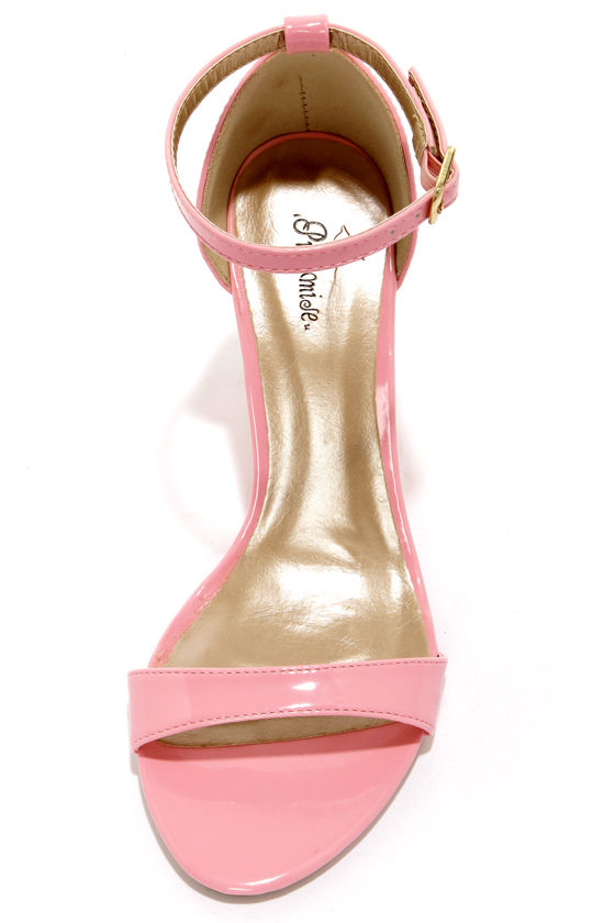Promise Hazell Pink Patent Single Strap Wedges - $29 : Fashion at Lulus.com