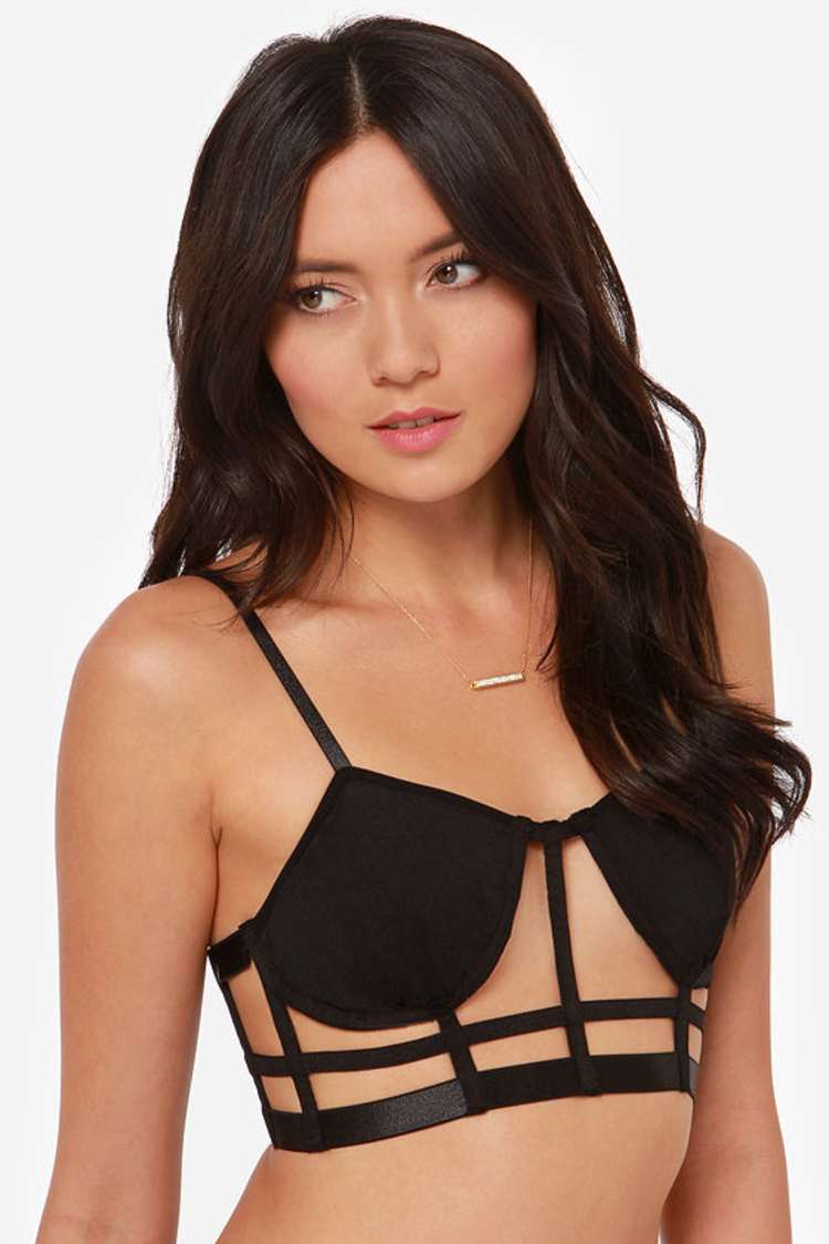 Sexy Black Bralette - Black Bra - Cage Top - $36.00 - Lulus