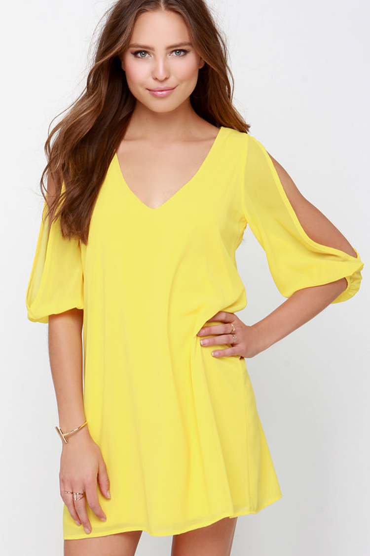 knee length dresses for ladies Keep Smiling Floral Shift Dress in Dark Mustard main image 1
