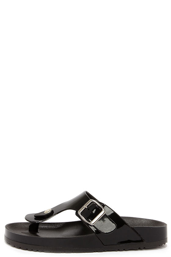 Cute Black Sandals - Jelly Sandals - Thong Sandals - $15.00 - Lulus