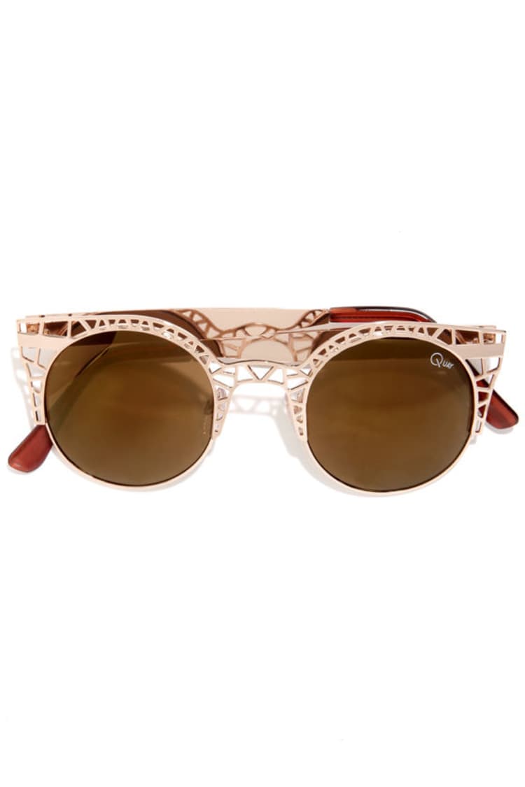 Quay Fleur - Gold Sunglasses - Cutout Sunglasses - $45.00  display picture 3