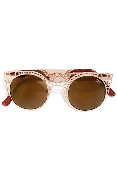 Quay Fleur - Gold Sunglasses - Cutout Sunglasses - $45.00 
