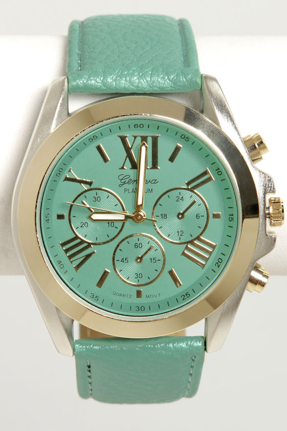 Cute Mint Green Watch Mint Watch Gold Watch 20.00 Lulus