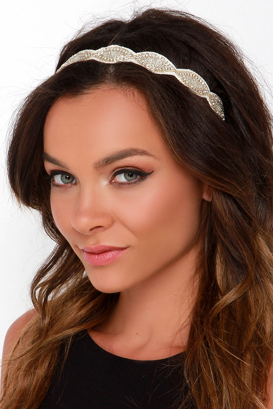 gold races headband