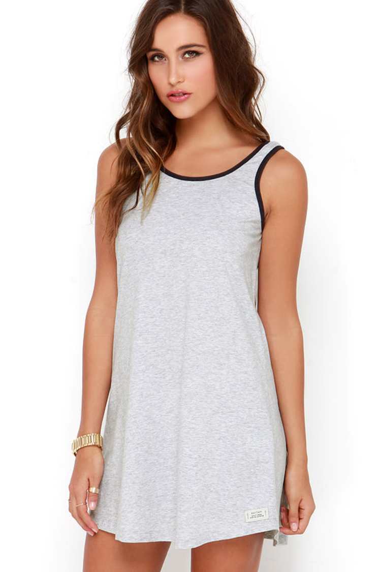 Rhythm My Tunic Dress - Heather Grey Dress - Cotton Dress - $47.00 - Lulus